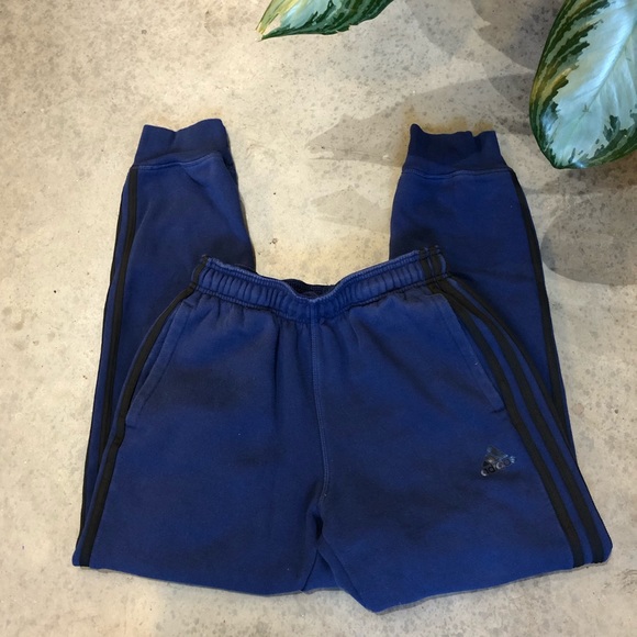 adidas blue joggers mens